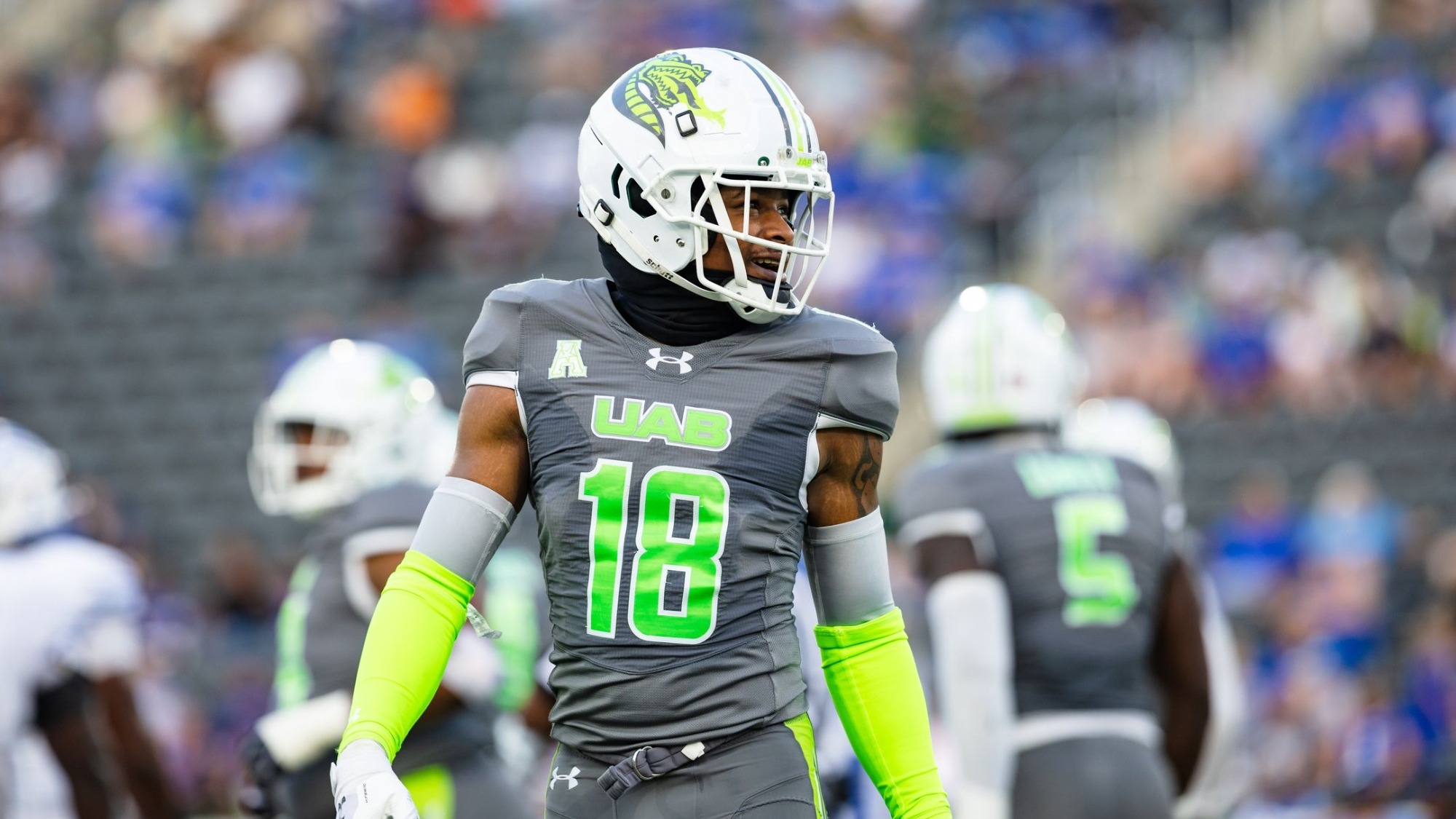 Delvon Gulley in UAB's gray uniform